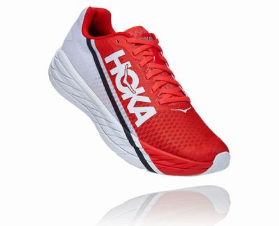 Hoka One One All Gender Rocket X Férfi Futócipő - Piros/Fekete [H7025-583]